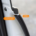 Car Door Rubber Seal Strip, 32.8Ft Self Adhesive Weather Stripping Automotive Edge Trim, Weatherstrip Soundproof Vehicle Tailgate Window Sealing Cover, Universal for SUV RV Truck (Black)
