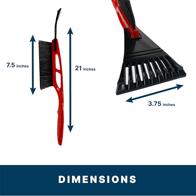 Teal Turtle - Universal - 21 Inch Car Snow Brush and Ice Scraper for Snow and Ice Removal