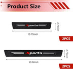4 PCS Car Door Sill Protectors, Carbon Fiber Threshold Guard Sticker, Self-Adhesive Car Doors Step Guard Decal, Universal for Most Cars