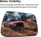 Right Passenger Side Heated Blind Spot Convex Mirror Glass Replacement For 2019 2020 2021 Dodge Ram 1500 - Power Heated, Blind Spot, with Backing Plate, Replace 68402036AA 68402037AA