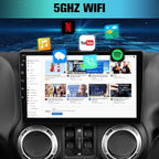 Car Stereo Radio for Jeep Wrangler JK Compass Grand Cherokee Dodge Ram 1500 with GPS FM Bluetooth CarPlay and Android Auto