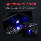 2PCS USB LED Car Interior Atmosphere Lamp, Portable Mini, Blue | 5V USB-A plug-in, soft accent glow, no wiring, decor night light, car accessories for cars, SUVs, trucks