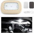 Car Interior Ceiling Roof Lights, Magnetic Rechargeable USB Wireless Dome Lamp, LED Auto Map Reading Light Cover for Insider Roof Ceiling, Universal Car Accessories (Beige)
