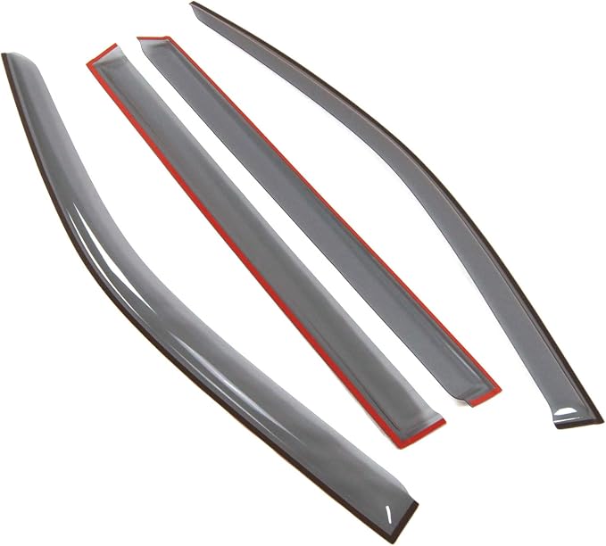 Car Window Rain Guard | Outside Mount Visors Auto Side Window Deflectors | Windows Visor Rain Shields Compatible with 2014-2016 Toyota Highlander | 4 Pcs Set, LGWV2-849, Light Tinted