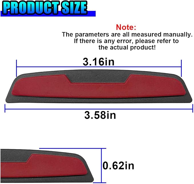 Craedli 4PCS Car Door Edge Guards Protector, Anti-Scratch Car Door Self Adhesive Anti-Collision Trim Strip Auto Side Door Protector, Universal Auto Body Bumper Guard for Cars SUV Truck(Black&Red)