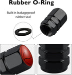 4Pack Basketball Tire Valve Caps Universal Tire Air Cap Valves Stem Covers | Aluminum Alloy Rust-Proof Valve Stem Caps, for Auto SUV Truck Motorcycle Bicycle, Basketball Gifts for Women Men Drivers