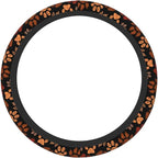 Dog Cat Paw Print Steering Wheel Cover Anti-Slip,Sweat Absorption Universal 15 inch Steering Wheel Covers Cute car Accessories for Men Women