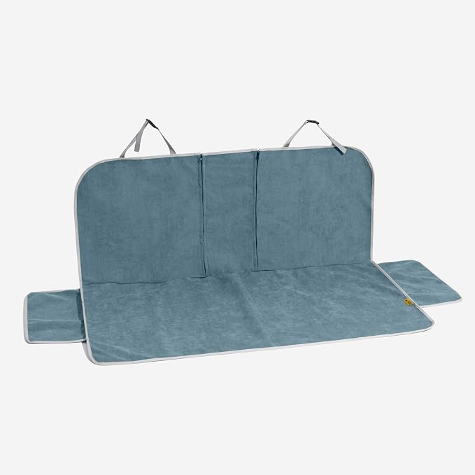 Dog Car Seat Cover for Back Seat, Back Seat Pet Cover for Dogs Waterproof, Scratchproof Dog Backseat Cover, Non-Slip Bench Car Seat Protector, Universal Fit Most Cars, SUVs, Trucks, Blue