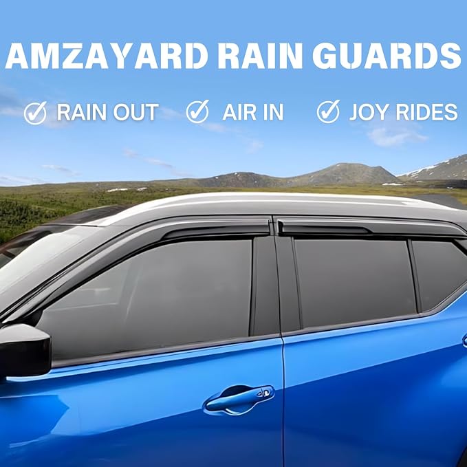 Window Visors Rain Guards for Honda Pilot 2023 2024 LX Sport EX-L TrailSport Touring Elite, Vent Window Deflectors Sun Shade Smoke Tinted Car Accessories 4-Piece