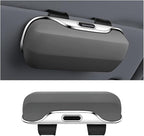 Sunglasses Holder for Car Sun Visor, Protective Automotive Eyeglasses Storage Case Hanger, Soft Vehicle Interior Glasses Organizer Box Accessories, Universal for SUV Sedan Truck (Gray)