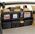HZEL Car Trunk Organizer, Collapsible Large Capacity Vehicle Backseat Hanging Storage Bag with 9 Pockets, Automotive Interior Backseat Organizer, Universal for SUV RV Truck (Black)