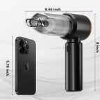 CNMSGM Portable Cordless Handheld Car Vacuum Cleaner, 20000Pa Strong Suction Rechargeable Car Vacuum, 4-in-1 Mini Vacuum for Car Interior, Home, Couch, Pet Hair, and Tight Spaces (Black)
