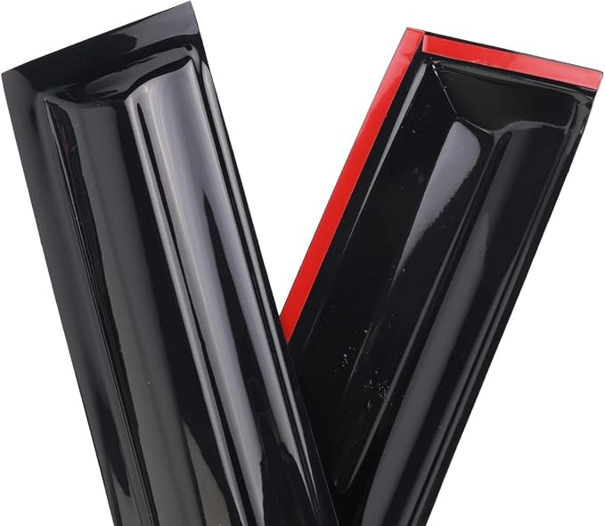 Tape-On Window Visors Deflectors Rain Guards 4 Piece Set ‎Compatible with 2008-2016 Dodge Journey 94072