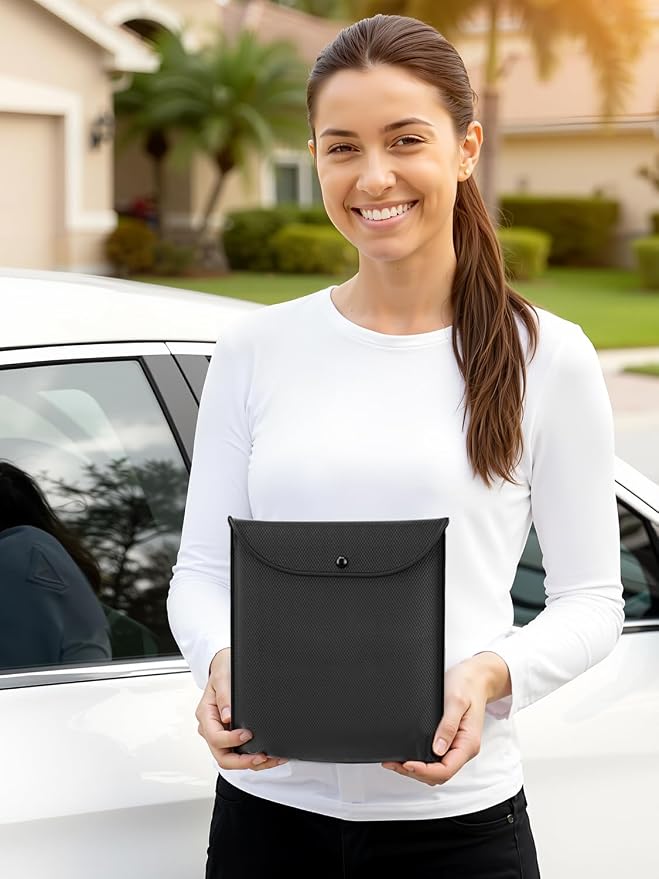 Snow Cover for Car Windshield - Dual Security Panels|Multi-Layer Car Snow Cover with Larger Mirror Covers & Storage Bag|Essential Car Winter Accessories|Fits Sedans, Compact SUVs|M (61"x50")