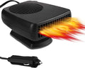 12V Car Heater, 200W Portable Windshield Defroster with Heating/Cooling Fan and Plug in Cigarette Lighter Fast Heating Defrost Defogger with Ergonomic Handheld Design for All Kinds of Cars (Black)