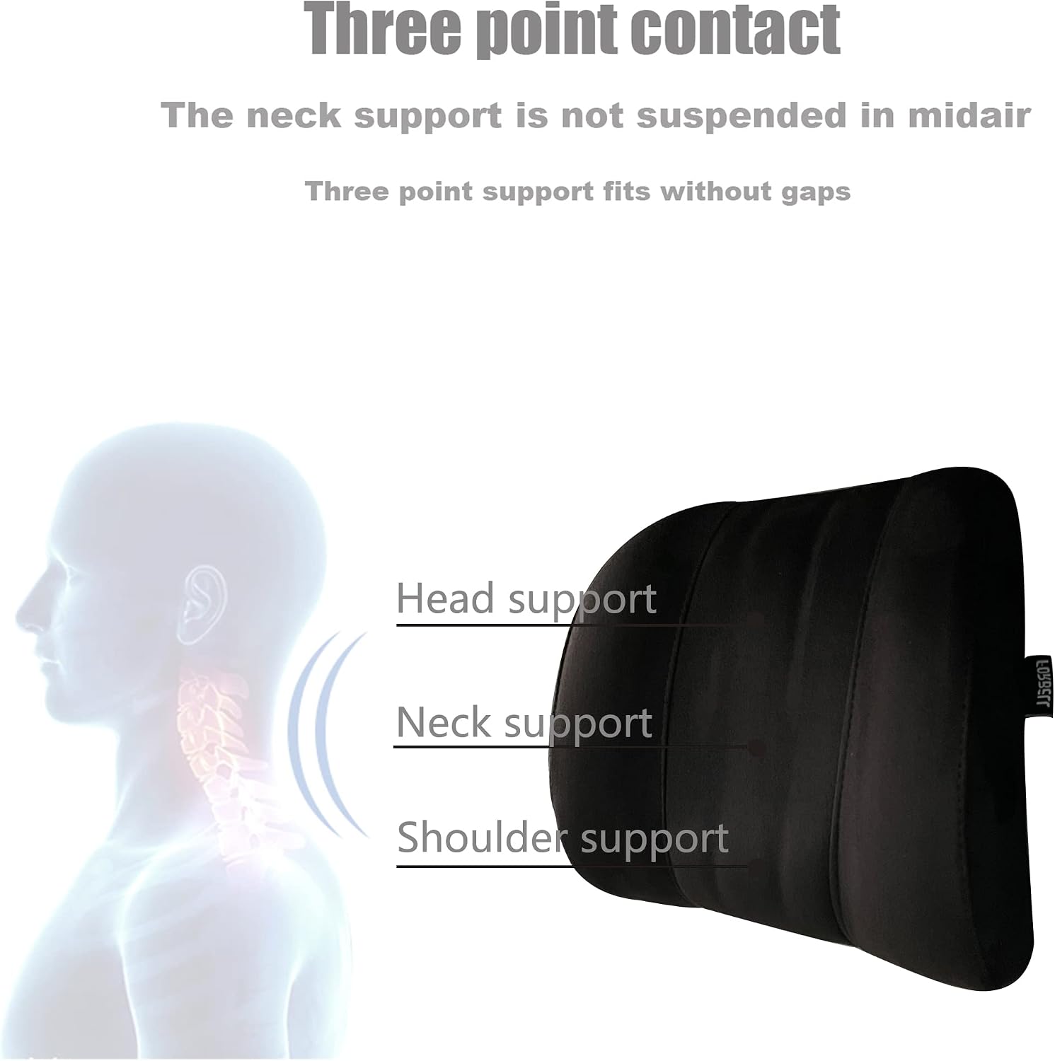 Memory Foam Car Neck Pillow — Washable Driving Headrest Support
