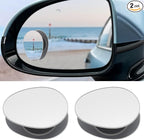 2PCS Blind Spot Car Mirror - HD Glass Frameless Convex Car Side Mirror Blindspot - 360° Adjustable Wide-Angle Rear View Auxiliary Mirrors with Self Adhesive for Cars SUVs Trucks RVs(Ellipse)
