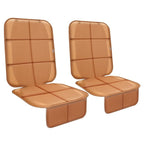 Car Seat Protector for Child Car Seat, Durable 600D Fabric Waterproof Car Seat Cover with Thick Pad Non-Slip Backing，No Imprints (Tan-2 pcs)