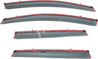 Window Visors Compatible with 2012-2016 Honda CRV CR-V Smoke Tint with Chrome Trim Outside Mount Tape On/Clip On Style PVC Sun Rain Guard 4pcs