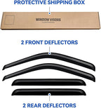 Window Visors Rain Guards for 2000 2001 2002 2003 2004 2005 Ford Excursion, Out-Channel Window Vent Wind Deflectors Visors Shades for 00 01 02 03 04 05 Ford Excursion