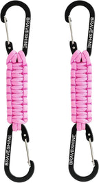 Paracord Keychain Carabiner Clip, D Ring Lanyard Hanger Stroller Hook for Water Bottle, Key, Backpacks, Men, Women