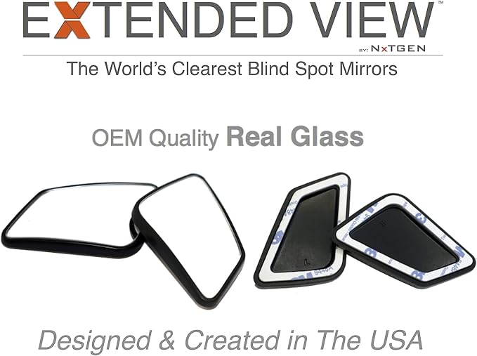NXTGEN Extended View Mirrors - Compatible with 2020-Present Toyota Supra | MKV Supra Blind Spot Mirrors - 2 Piece Set (Left & Right)