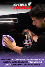 Fortify Quick Coat 24oz | 3-in-1 Ceramic Car Wax Waterless Wash | Spray On, Wipe Off in Under 10 Minutes. 6 to 12 Month Ceramic Protection on Paint, Glass, Chrome, Trim & Wheels. Made in USA