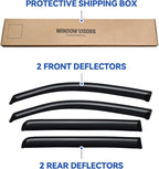 Window Visors Rain Guards for 2017-2026 Honda Ridgeline, Out-Channel Window Vent Wind Deflectors Visors Shades for 17-26 Honda Ridgeline