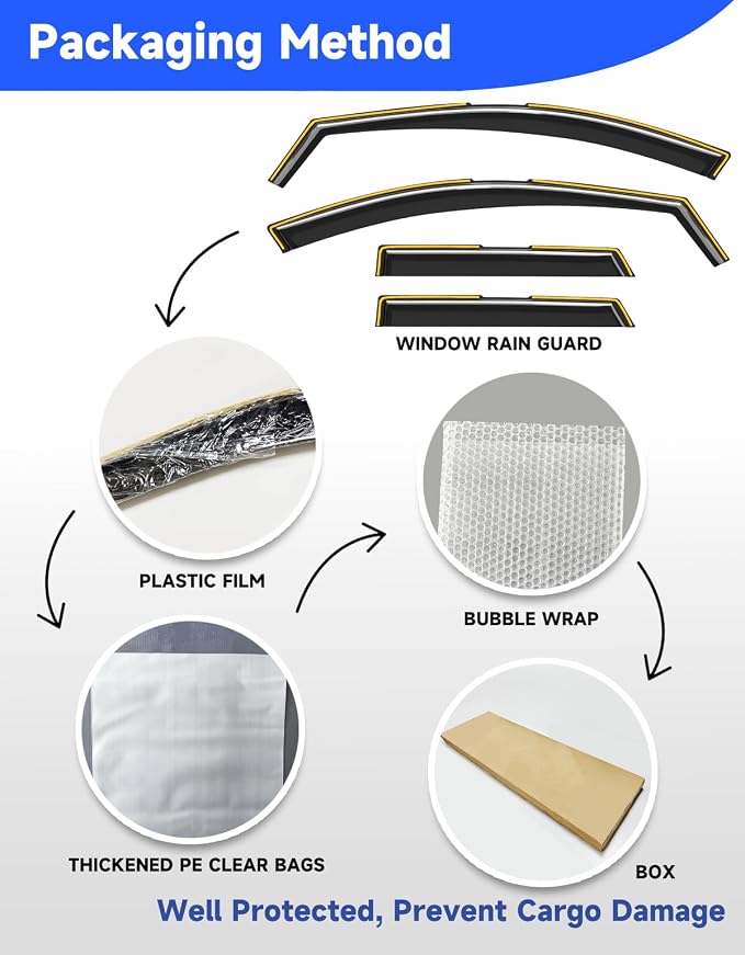 in-Channel Rain Guards Fit for Hyundai Santa Cruz 2022 2023 2024 2025 2026, Window Rain Guards Visors Vent Visors Window Deflector Vent Shades Car Accessories -4 pcs