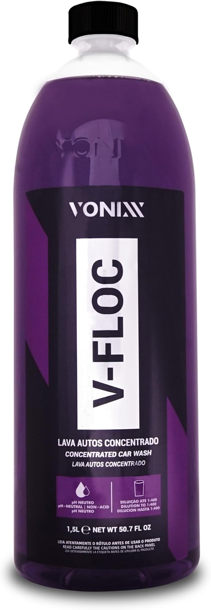 V-Floc Concentrated Car Wash Soap - Ph-neutral - 1:400 dilution - 50.7 fl oz (1.5L)