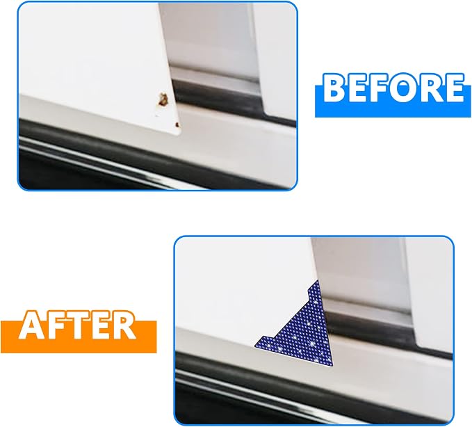 Rhinestone Anti-ScratchCar Edge Protector - 4pcs Bling Corner Bumper Sticker (Blue)
