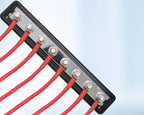600A Bus Bar Heavy Duty Power Distribution Block 48V DC Busbar Box with 8X M10(3/8") Terminal Studs for Battery Marine Automotive RV Car Truck (Black)
