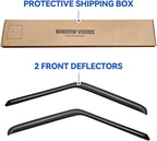 Window Visors Rain Guards for 1980-1996 Ford F150 F250 F350 Standard Cab, Out-Channel Window Vent Wind Deflectors Visors Shades for 80-96 Bronco, for 2 Front Doors