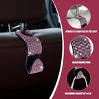 2 Pack Car Hooks, Bling Rhinestones Crystal Hooks, Auto Seat Back Organizers, Car Decorations Backseat Hanger, Car Seat Hooks Perfect for Holding Handbags, Clothes, Purses and Water Bottles