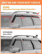 Low Profiles 6-PCS Extra-Thick Window Rain Guards Fit for Hyundai Palisade 2026 Rain Guards Window Deflectors Vent Visors Shades