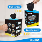 Microfiber Cleaning Cloth, 100 Sheets Microfiber Towels for Cars Commercial Grade Washcloths Lint-Free Bulk Shop Towel Cleaning Rags for Mechanic Restaurant Garage Housekeeping, 11"x 9", Black