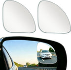 2PCS Fan Shaped Car Blind Spot Mirror, HD Frameless Convex Glass Rearview Mirror, Rotatable Wide Angle Vehicle Side Auxiliary Mirror with Strong Adhesive, Universal Fit for Car SUV Truck Silver