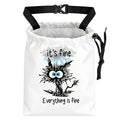 Black Cat Car Trash Bag - Waterproof Car Trash Bag Hanging Leakproof Car Garbage Bag - Washable Reusable Trash Bag for Car Interior Hanging Organizer Storage Vehicle Travelling Camping
