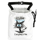 Black Cat Car Trash Bag - Waterproof Car Trash Bag Hanging Leakproof Car Garbage Bag - Washable Reusable Trash Bag for Car Interior Hanging Organizer Storage Vehicle Travelling Camping