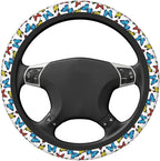 Universal 15-Inch Steering Wheel Cover, Colorful Butterfly Print Neoprene Car Handle Protector, Non-Slip & Durable Auto Decor, Breathable Steering Wheel Wrap for Men and Women