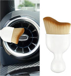 Car Interior Detailing Brush, Curved Soft Bristles Vehicle Removal Dust Collectors, Scratch-Free Automotive Cleaning Tool Accessories, Universal for Truck SUV Sedan (White)