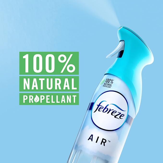 Air Mist Air Freshener Spray, Odor-Fighting Room Spray, Air Fresheners for Home and Bathroom and Kitchen, Aerosol Can, Heavy Duty Crisp Clean Scent, 8.8oz, (Pack of 3)