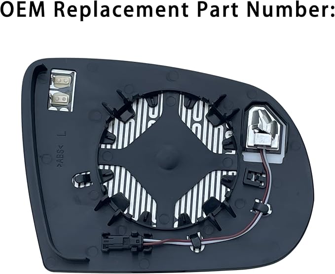 Blind Spot Driver Side Mirror Replacement for Jeep Cherokee 2014-2019 Jeep Compass 2017-2021, Left Exterior Side Rearview Mirrors Glass, with Backing Plate, Power Heated,Blind Spot Detection