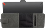 Craedli Car Sun Visor Extender Organizer, 2 in 1 Anti-Glare Sunshade with Magnetic Sunglasses Holder & Mesh Pouch, Multifunctional Adjustable Auto Interior Storage Accessories (BlackGray)