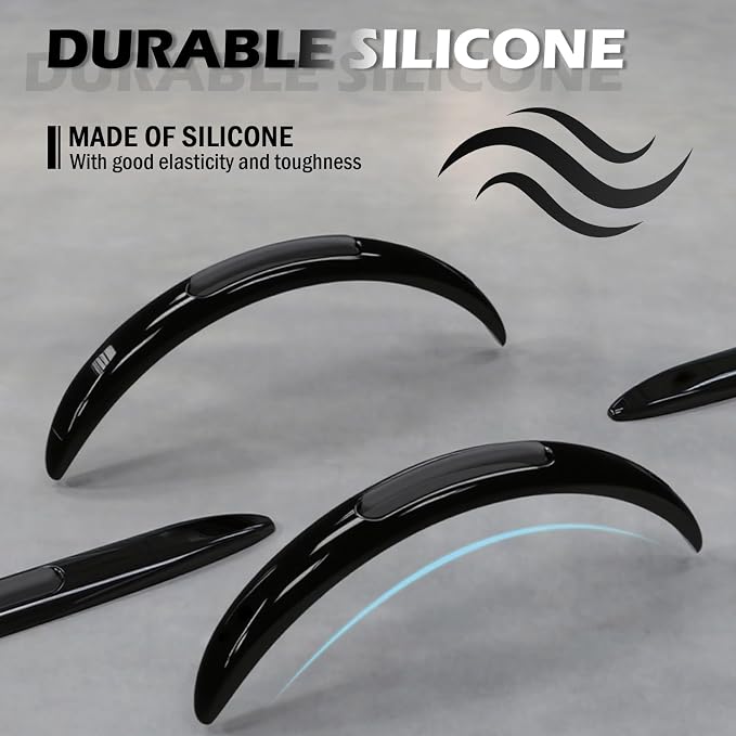 4PCS Car Door Edge Guards with Airbag,De-Static & Anti-Crash Car Door Protector with Dolphin Streamline Design,Universal Cars Doors Edge Protector Exterior Cars Accessories
