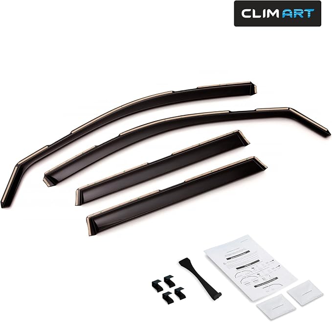 in-Channel Incredibly Durable Rain Guards for Jeep Grand Cherokee 2011-2021, Original Window Deflectors, Vent Deflector, Vent Window Visors, Dark Smoke Car Accessories, 4 pcs - 611032LPf