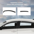 in-Channel Rain Guards Compatible with Honda Accord 2018 2019 2020 2021 2022 2023, Black Window Deflectors Window Visor Side Shatterproof Sun Visor, 4-Pieces Set