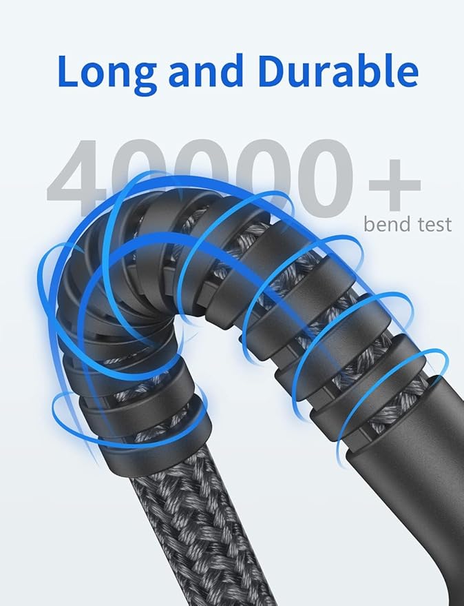 USB C to USB C Cable 10FT, 2Pack USB C Charger Cable, Long Type C Fast Charging Cable Nylon Braided USBC Charger Cord Compatible with iPhone 17/16/15/Pro/Plus/Pro Max/Samsung Galaxy S26 S23 and More