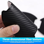 Mandark Car Door Handle Cup Scratch Protector, 4PCS 3D TPU Carbon Fiber Vehicle Door Bowl Sticker, Automotive Handle Paint Protective Film Cover, Universal Fit (Golden, Small)