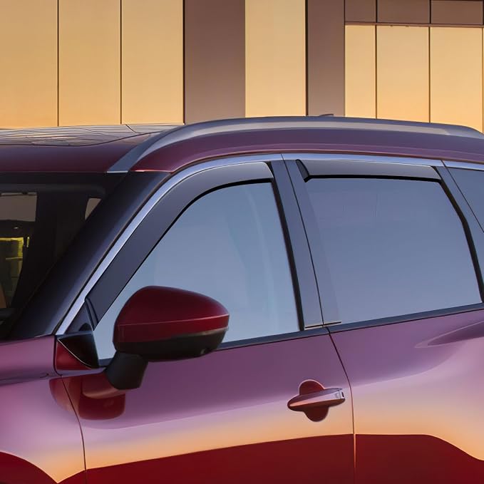 in-Channel Rain Guards Fit for Nissan Rogue 2021 2022 2023 2024 2025 2026, Extra Durable Side Window Deflectors 2021-2026 Rogue Wind Deflectors Rain Guard Black 4 PCS